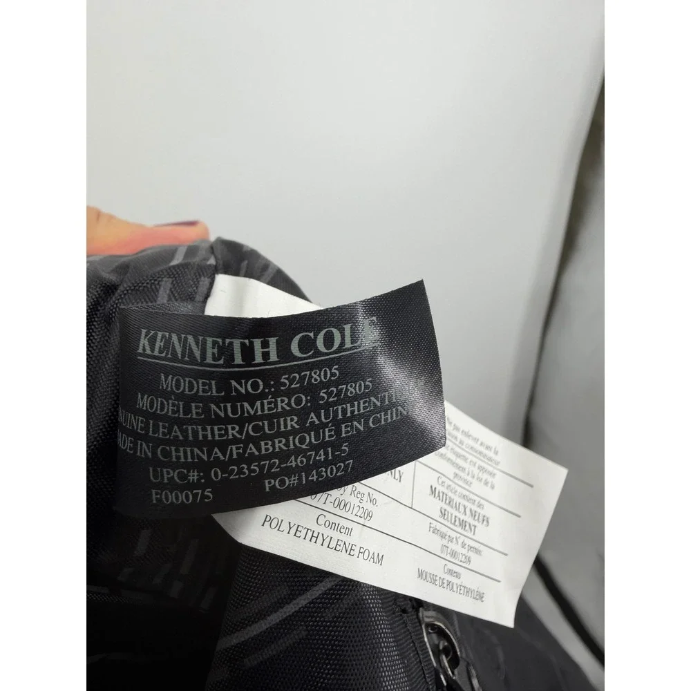 Kenneth Cole Reaction 527805 Messenger Bag Mens OS Black Leather Crossbody Flap